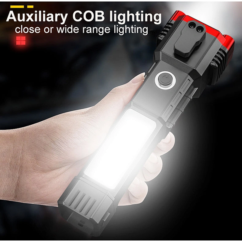 Emergency Tool Kit With Led Flashlight Mutlifuctional Power Bank Car Safety Hammer